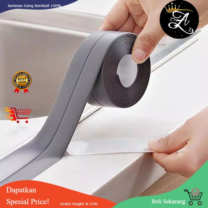 

ANTI JAMUR Perekat Sticker Anti Jamur Air Minyak Lakban Dapur Wastafel - Cokelat