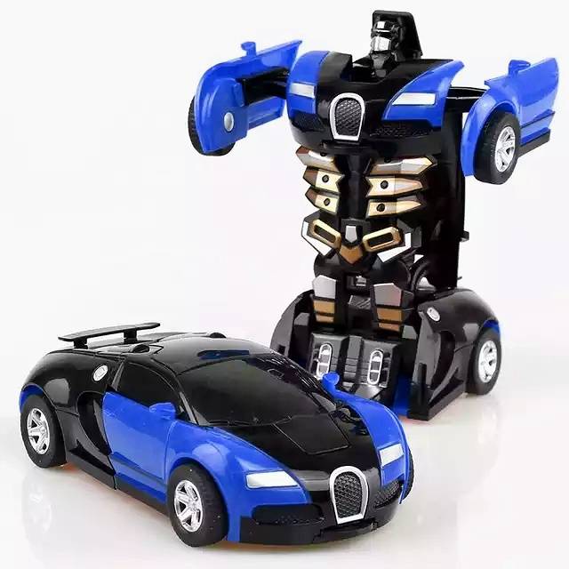 Mainan mobil bisa berubah transformer tanpa baterai dan remote, tahan banting