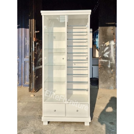 Lemari Pajangan Kaca Hijab Bloktik / Lemari Hijab Dan Tas / Kabinet 2 Pintu