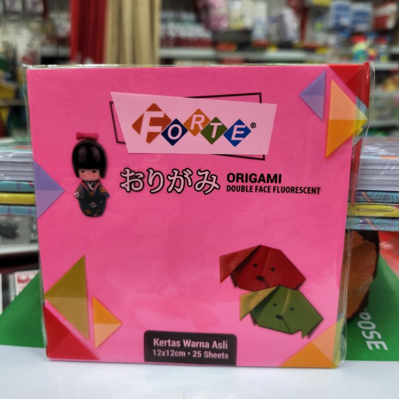 

Kertas Origami Forte 12 x 12 cm / Kertas Lipat Forte 12x12cm (1pak isi 25lembar)