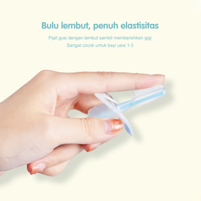 Sikat Gigi Bayi Silikon Halus Aman /Silicone Suction Cup Soft ToothBru