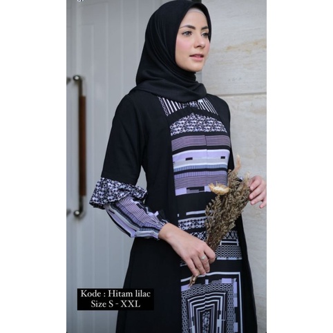 Adiba Dress Outer Black Uk. S dan L Ori by Javina_Official