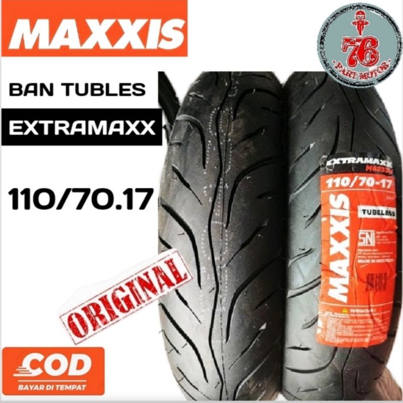 BAN TUBELESS MAXXIS EXTRAMAXX 110/70.17 FREE PENTIL