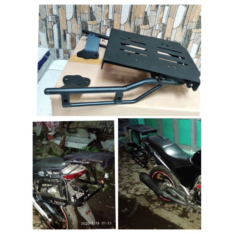 Bracket Top Box Megapro New Fi/Karbu Monoshock, VERZA/CB Verza dan Tiger Revo Model Geser, Breket BO