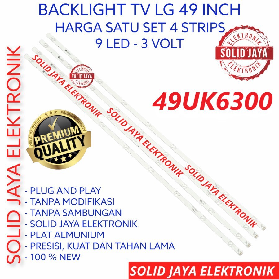 BACKLIGHT TV LED LG 49 INC 49UK6300 PTE 49UK6300PTE 49LJ550 49LJ550T T LAMPU BL 49UK 49LJ 9K 9 KANCING LAMPU 3V 49INCH 49INC 49IN 3 VOLT LG LAMPU BL BACK LIGHT 49LG