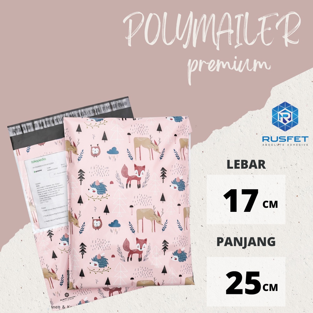 

AMPLOP PLASTIK POLYMAILER POLIMAILER PACKING ONLINE PREMIUM MOTIF FOXY FRIENDS 17X25