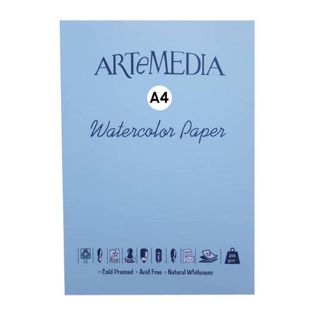 

ARTeMEDIA Artemedia Watercolor Paper A4 (12 lembar) / Kertas Khusus Cat Air A4