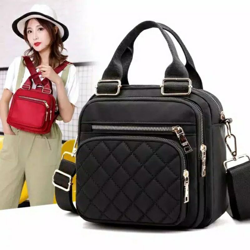 2in1 Tas selempang/ Ransel Chibao Slingbag/mini backpack Kuallitas Premium Impor