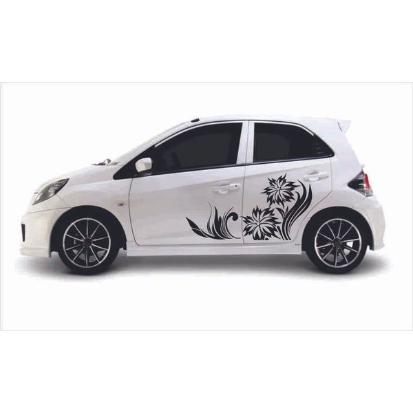 [ COD & FREE ONGKIR ] Stiker Mobil Striping Motif Bunga Alya Agya Sticker
