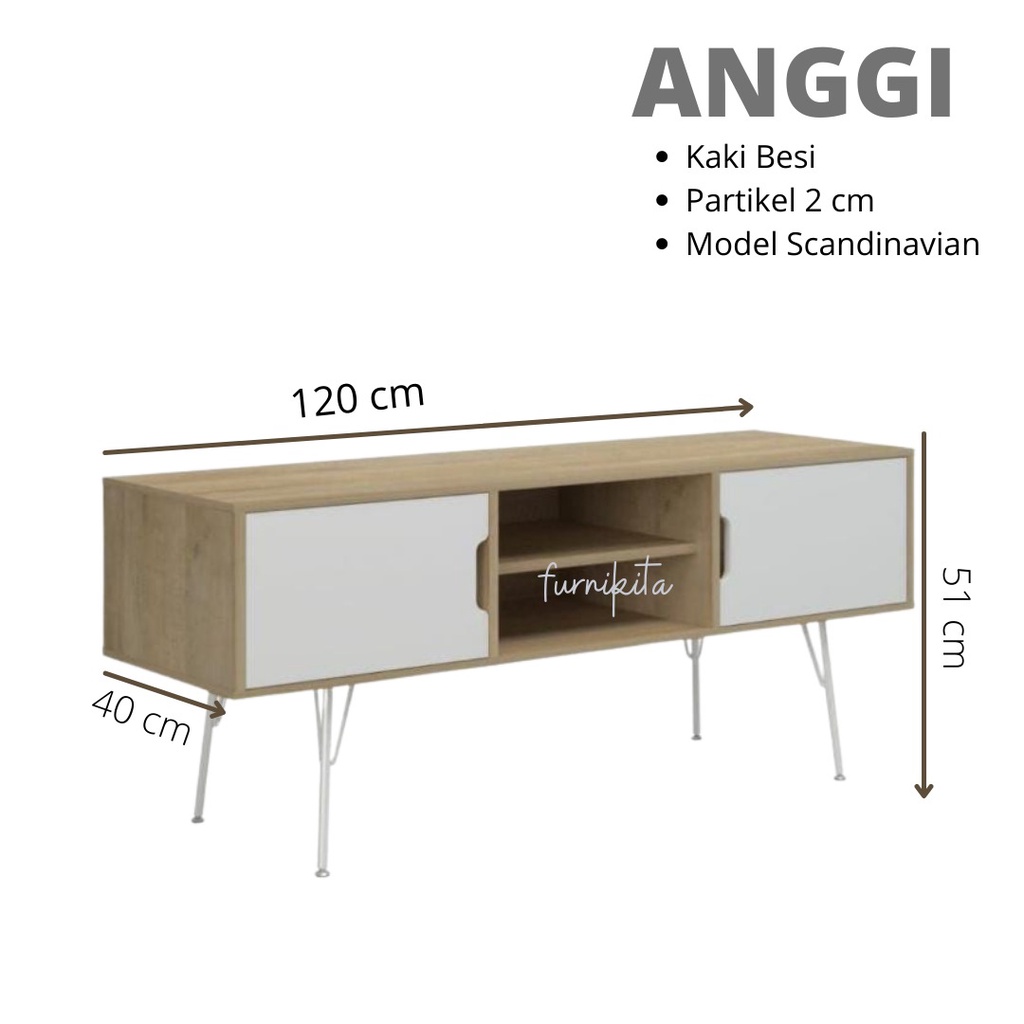RAK TV MEJA TV MEJA TAMU MINIMALIS KAKI BESI - ANGGI