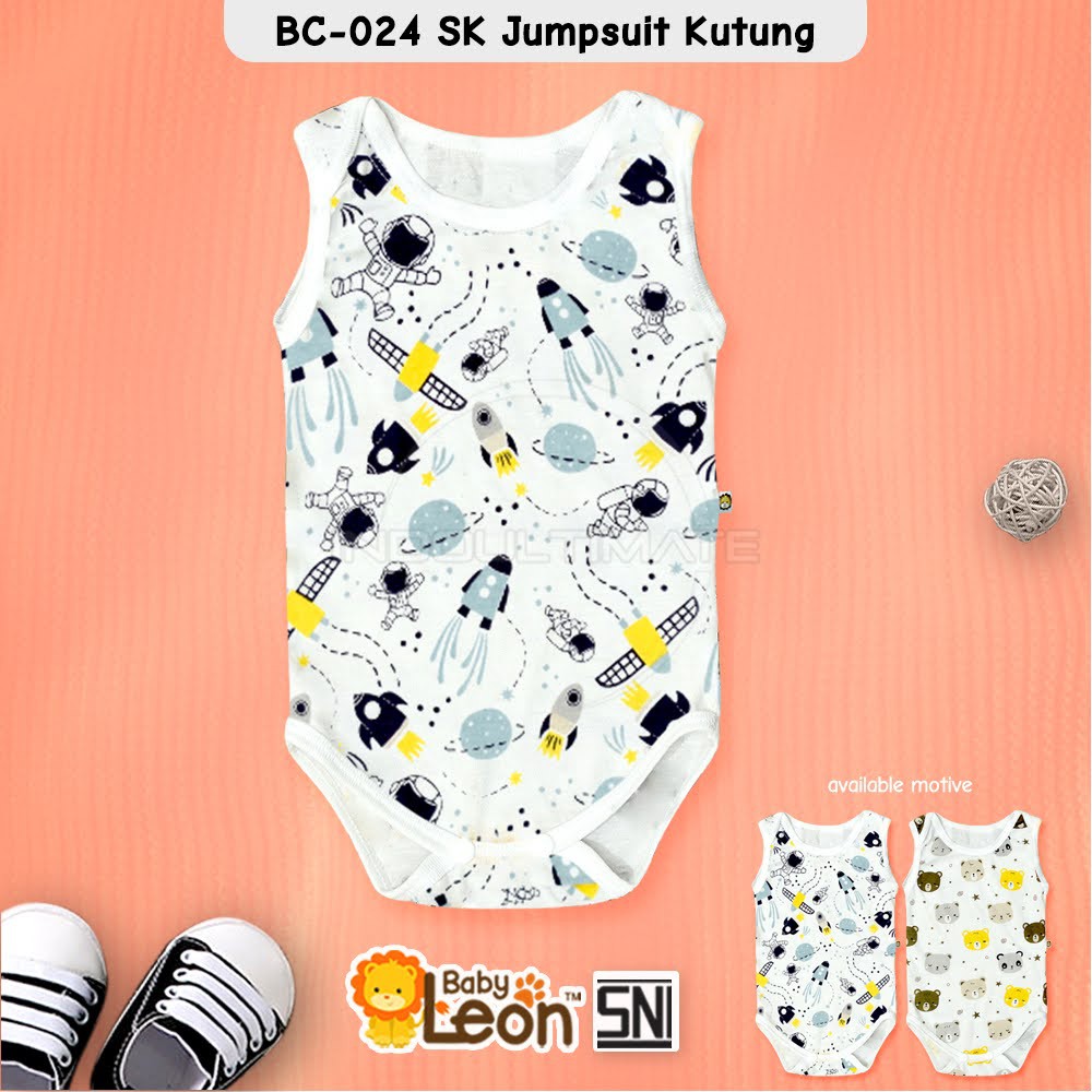 1pc Jumper Bayi Lengan Kutung COTTON BABY LEON Jumpsuit Anak Bayi Balita BodySuit Baju Bayi BC-024SK-Astronot
