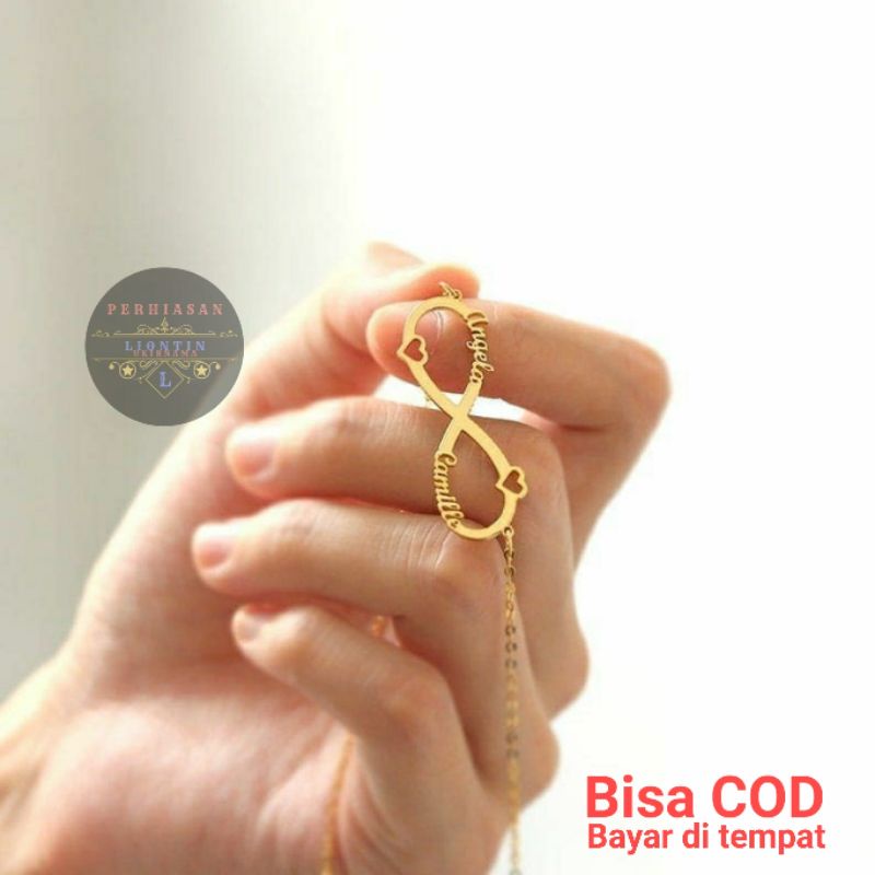 KALUNG UKIR NAMA LOVE LAPIS EMAS 24K | ANTI KARAT DAN ANTI LUNTUR