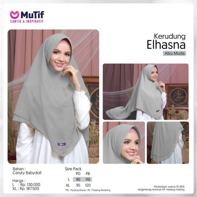 Khimar syar'i Elhasna by Mutif