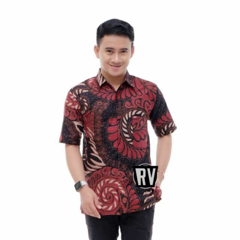 Kemeja Batik Pria Motif Puser Bumi Lengan Pendek