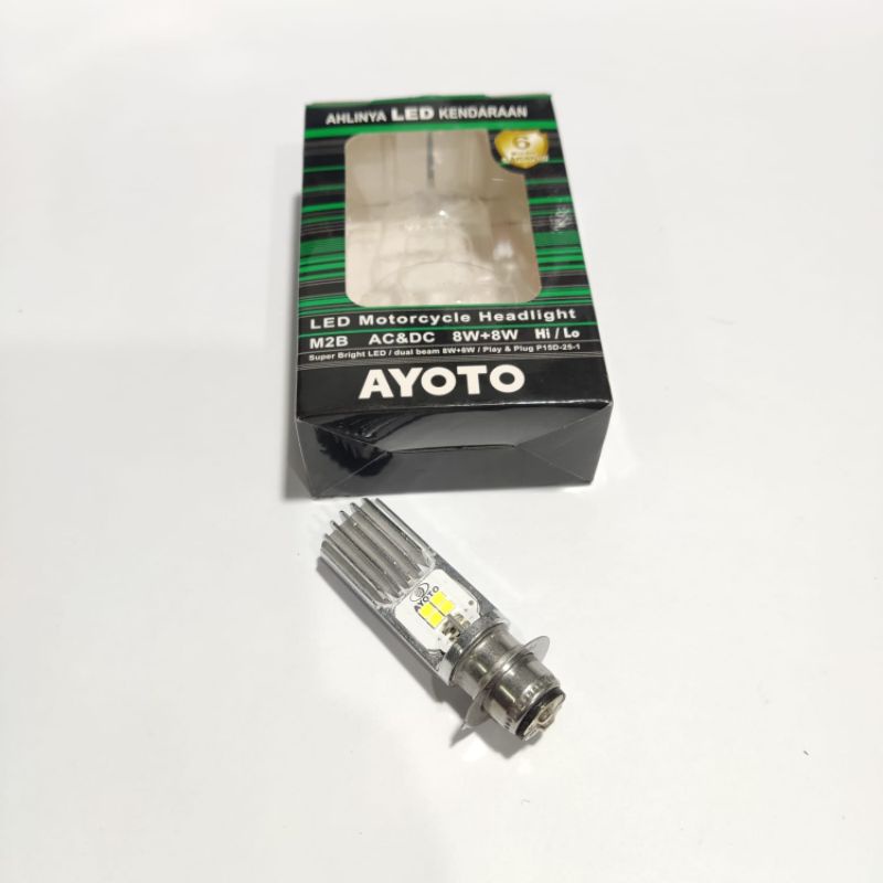 Lampu depan LED Ayoto H6 bebek Dan matic led headlamp original 8led