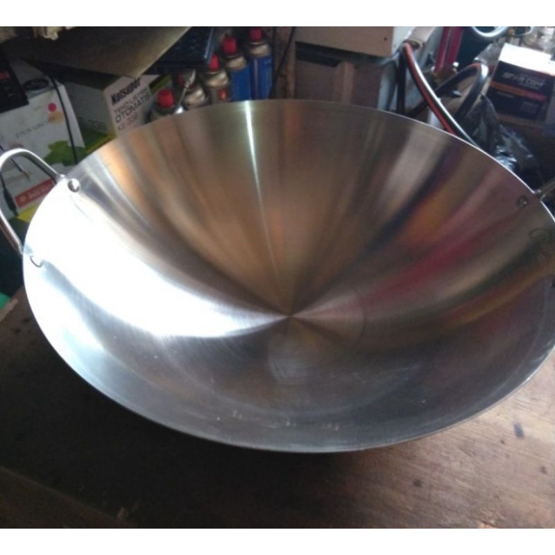 Wajan penggorengan stainless steel 50 cm Kuali stainless