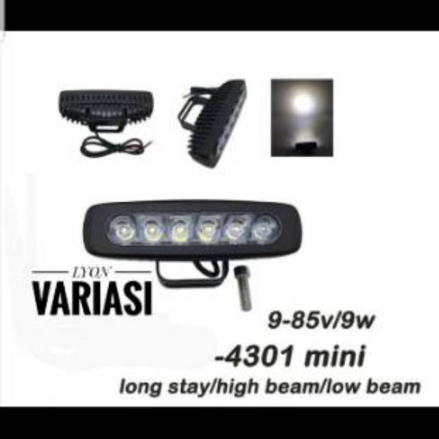 Lampu Tembak Sorot Led Bar Cree CWL 6 Mata Mini