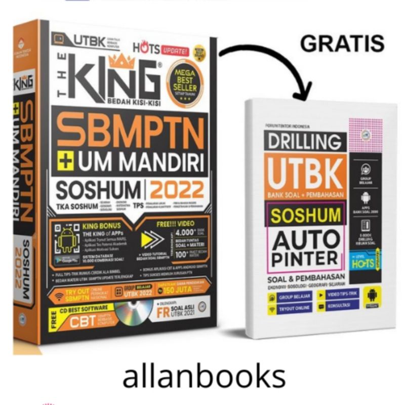 THE KING SBMPTN +UM MANDIRI SOSHUM 2022 + BONUS DRILLING UTBK SOSHUM-1