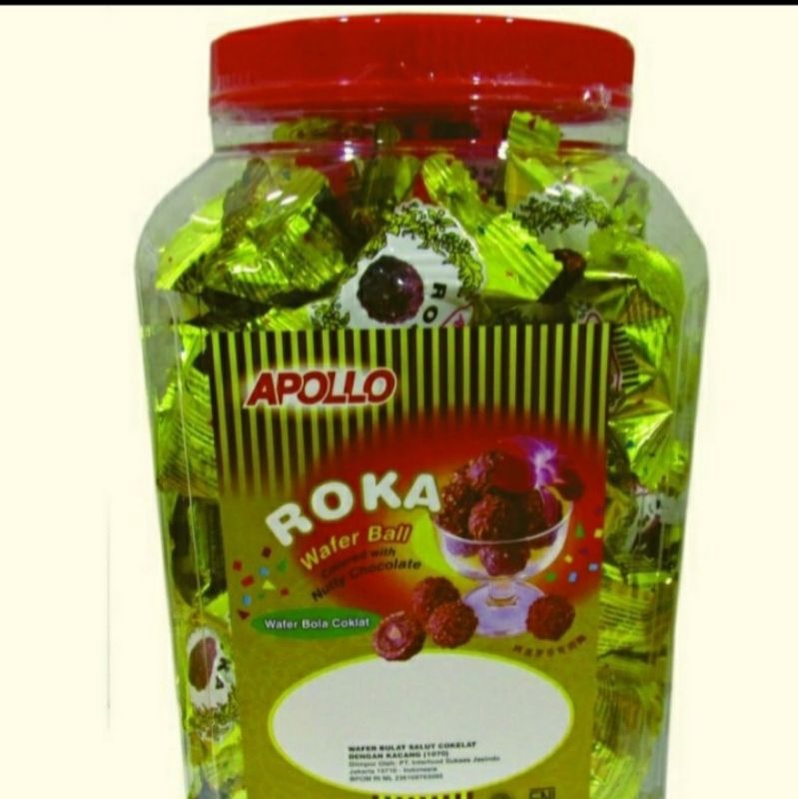 

Snack / Camilan Coklat Roka Balls Chocolate Apollo Toples isi 70 pcs