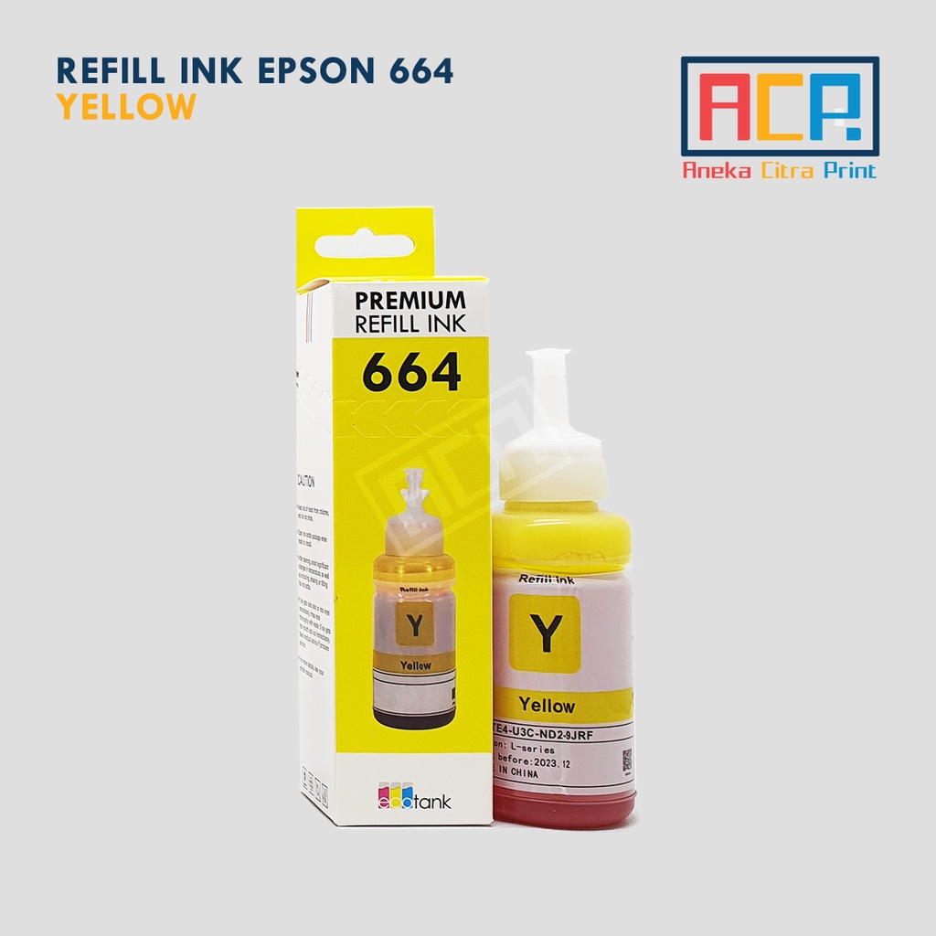 ACP Premium Refill Ink 664 - Tinta Dye Epson L100 L120 L121 L200 L210 L300 L355 L360 L455 L565