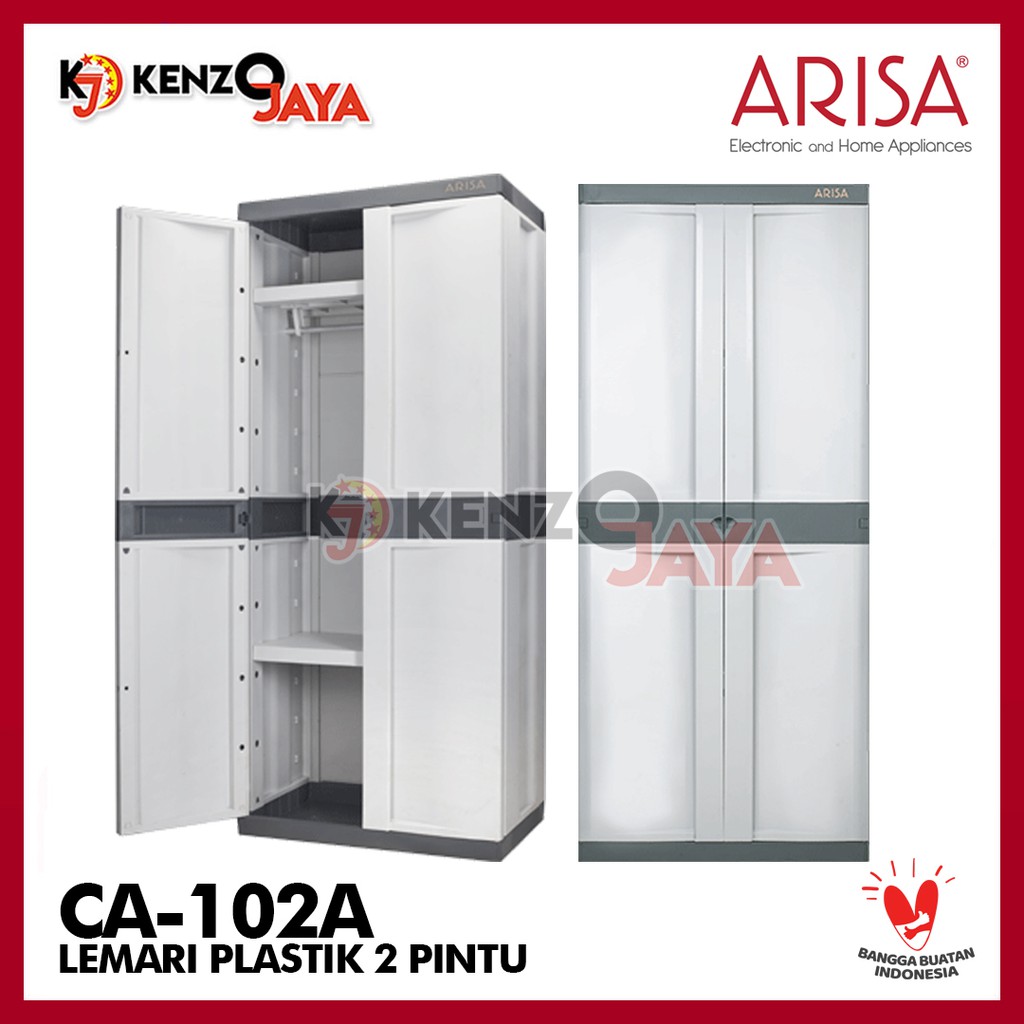 Lemari Pakaian Plastik 2 Pintu ARISA CA-102A