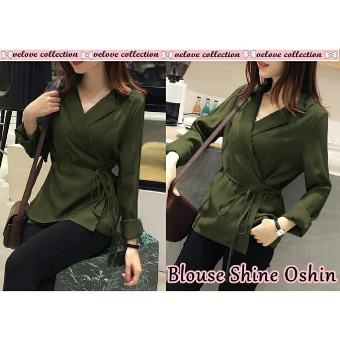 Model Terbaru Style Terkini 2020 Korea Kpop Blouse Shine Oshin Army Baju Atasan Wanita 0153 78lfu Shopee Indonesia