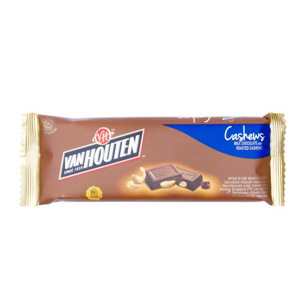 

VAN HOUTEN Cashew Nut Milk Chocolate 60gr - Coklat VAN HOUTEN Kacang Mede