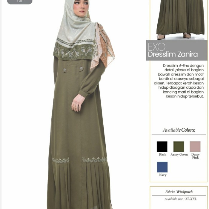 PROMO Rabbani Exo Dresslim Zanira Gamis Baju Muslim Wanita Dewasa mukena traveling mukena