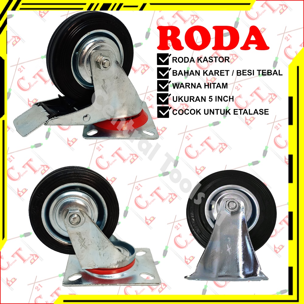 Jual Roda Kastor Castor Karet Inch Roda Etalase Mati Hidup Rem Roda Troly Indonesia Shopee