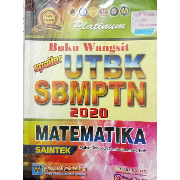 [Masih ada] Preloved Buku Wangsit Diamond UTBK SBMPTN 2020 Matematika