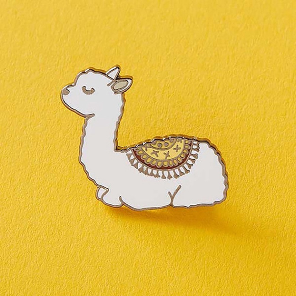 Bros Pin Kerah Motif Hewan Alpaca Kartun Untuk Wanita Shopee