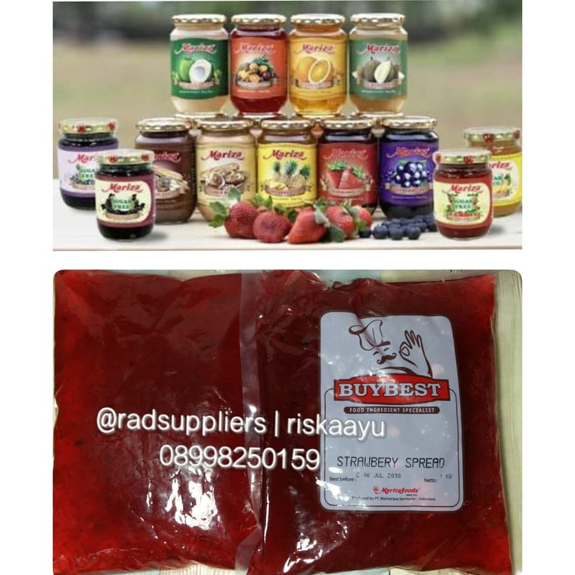 

Strawberry Spread Marizza 1kg- Kemasan Ekonomis- Best Product