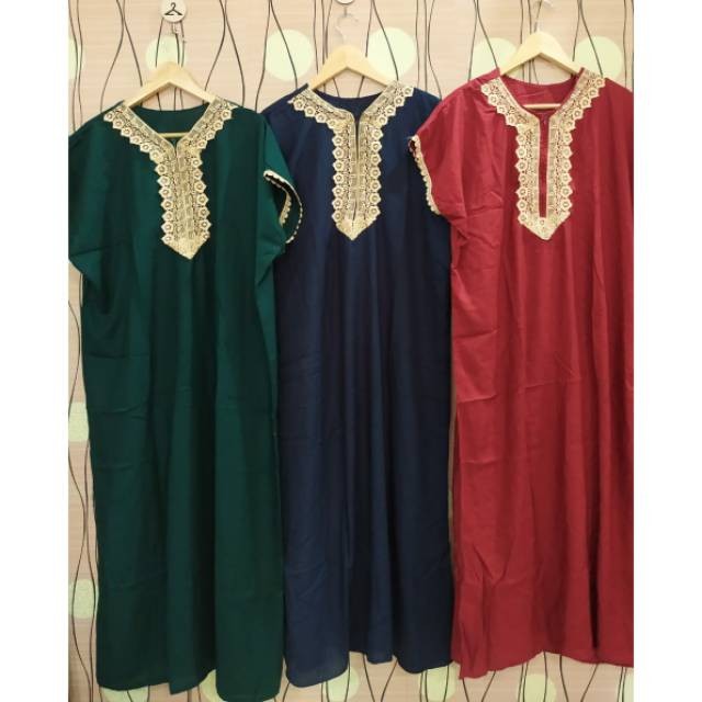 Baju Daster Arab Wanita Jumbo Kekinian Remaja Busui Renda Bahan Rayon Premium Terbaru Murah