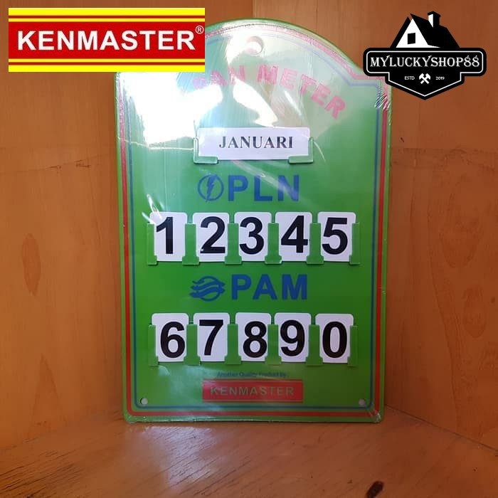 Kenmaster Papan Meteran PLN PAM Meter