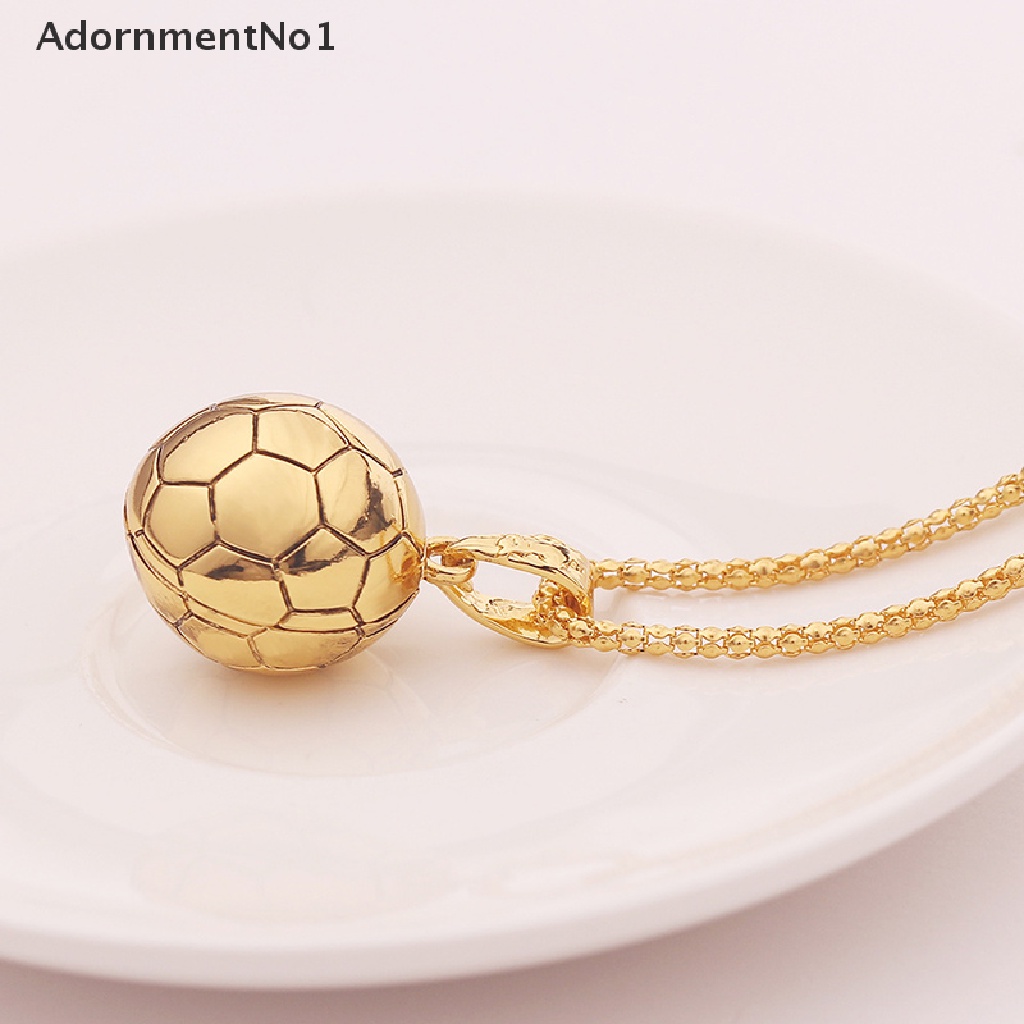 (AdornmentNo1) Kalung Rantai Alloy Pendan Bola Sepak Gaya Hip Hop Untuk Pria