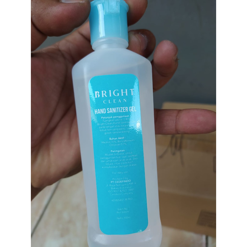 hand sanitizer 100ml / Hand Sanitizer Gel BRIGHT CLEAN - 100ml