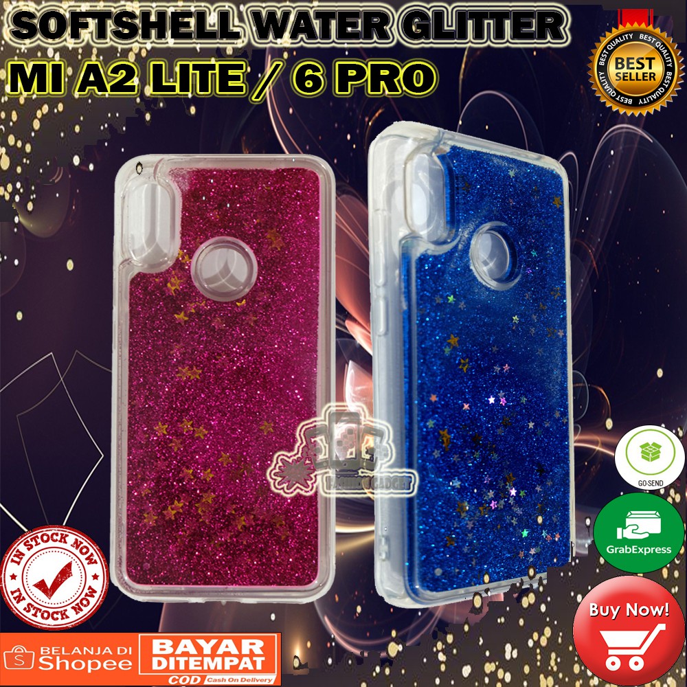 Silikon Xiaomi REDMI 4X / MI A2 MI 6X Water Glitter KASING Casing KESING SOFT