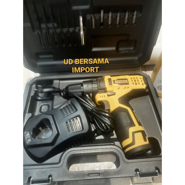 bor baterai rechargeable krisbow impact drill 10mm