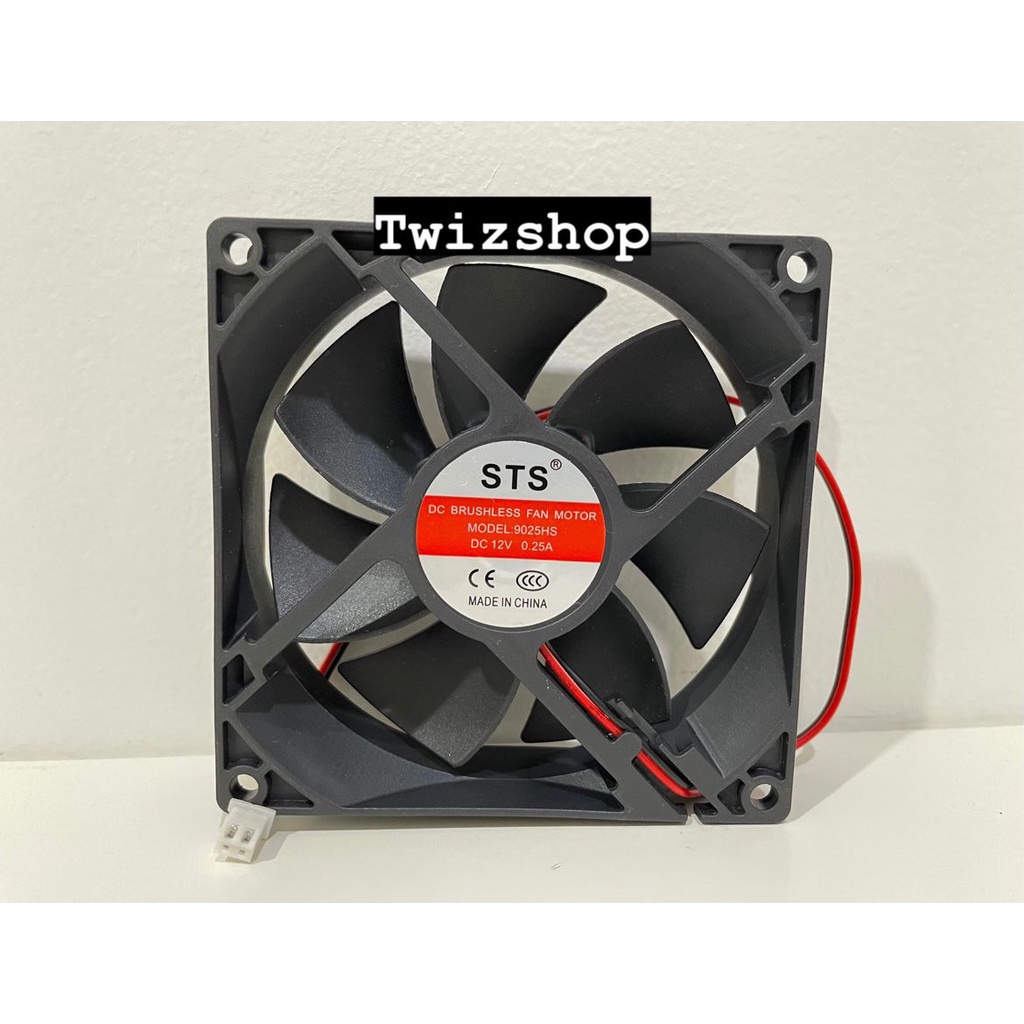 Fan DC 12V 24V 9x9 cm / Kipas DC 12V 24V tebal 2.5 cm 12 Volt 24 Volt