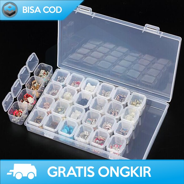 BOX ORGANIZER KOTAK PENYIMPANAN ANTING AKSESORIS BIUTTE.CO TRASNPARAN