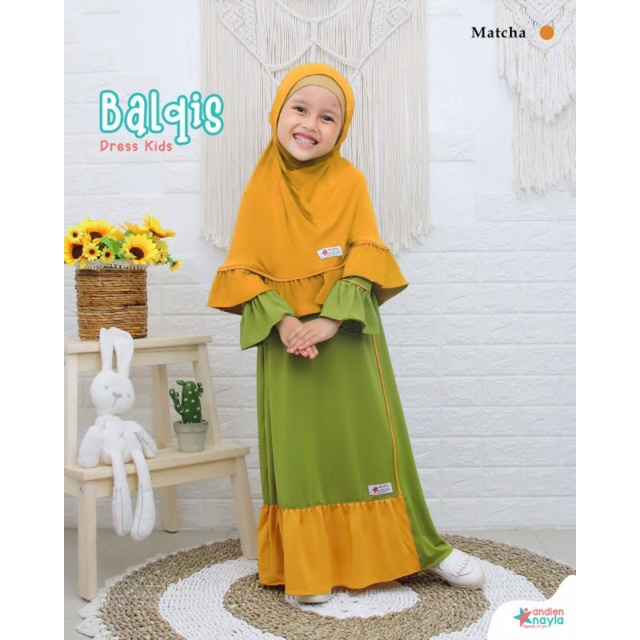BALQIS SET KIDS BY ANDIENNAYLA / GAMIS SET HIJAB BALQIS ANAK