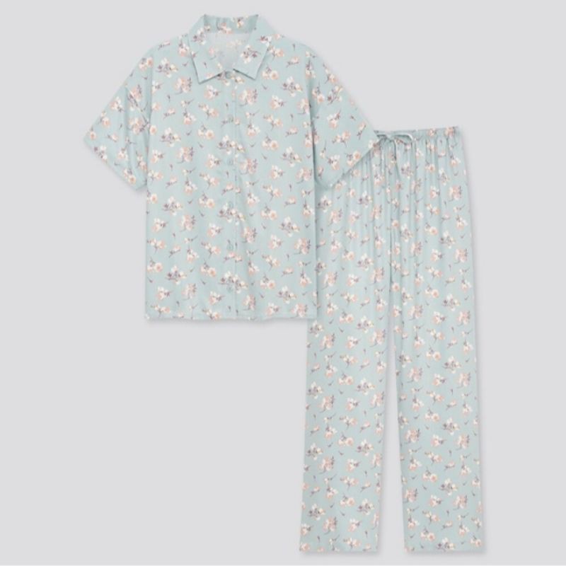 Piyama Rayon Satin PANJANG Uniqlo Original BEST SELLER