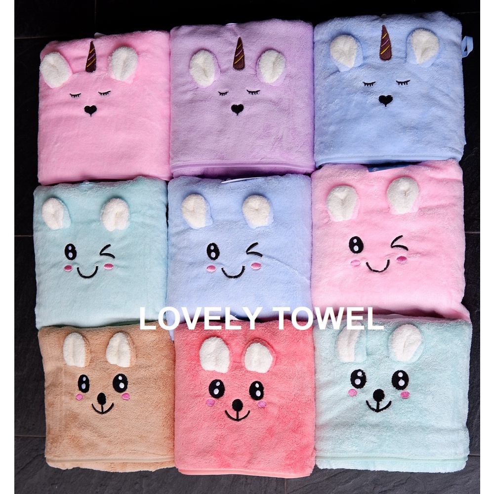 Handuk Baby / Mandi / Souvenir Microfiber IMPORT character 60 x 120 (SUPER LEMBUT)