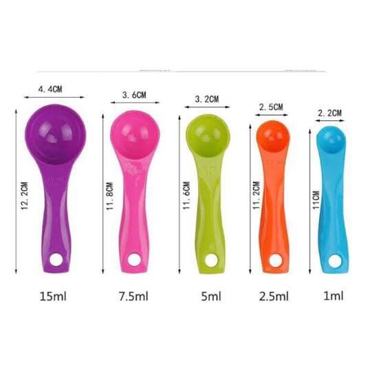 SENDOK TAKAR SET KECIL 5 IN 1 MEASURING SPOON SENDOK BUMBU DAPUR KUE