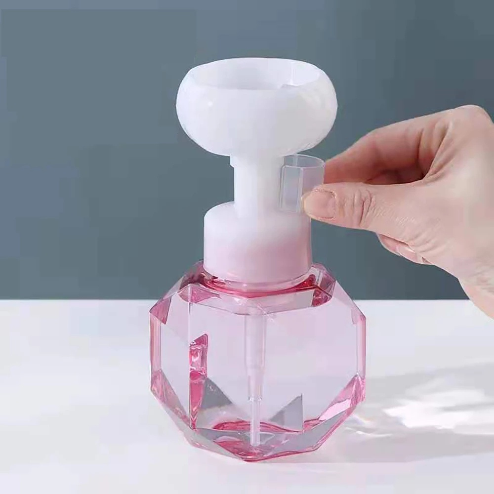 300ml Flower Foaming Liquid Soap Dispenser / Flower Pump Refillable Hand Soap Pump Bottles for Bathroon Soap Dispensers Supplies