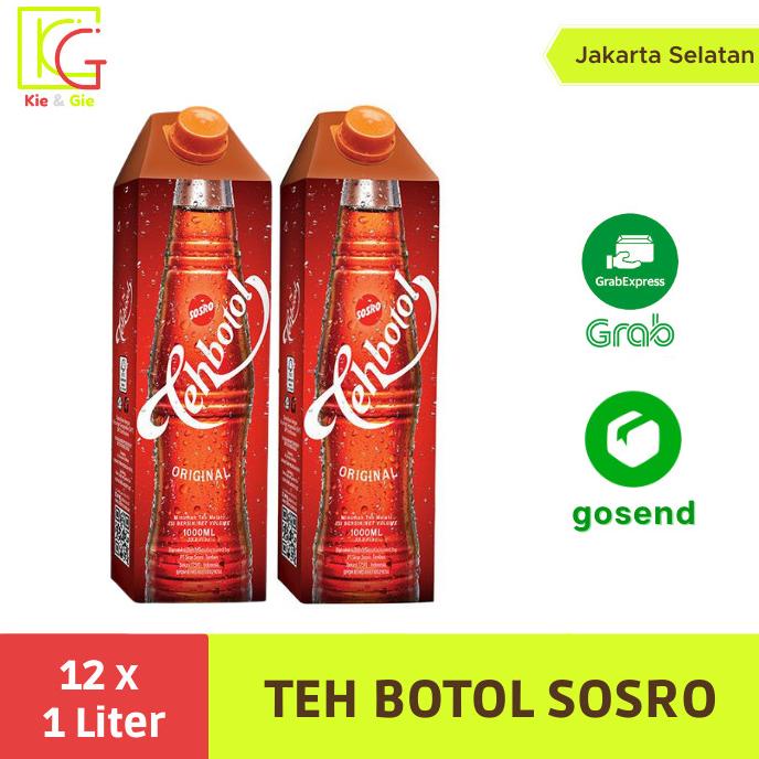 

[ COD ] Teh Botol Sosro Kotak 1 Liter 1 dus isi 12PCS KOMPLIT Kode 898