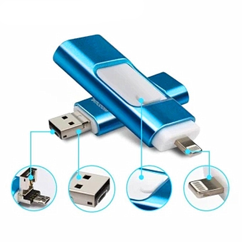 3 in 1 Phone OTG USB Flash Drive 32GB~512GB High Speed Business U disk Pendrive