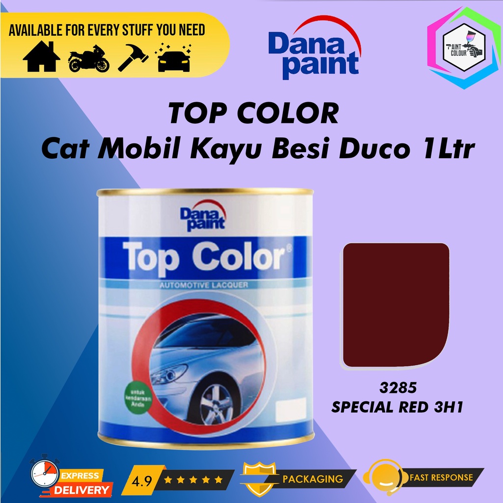 TOP COLOR 3285 Special Red 3H1 - Cat Mobil Kayu Besi Duco