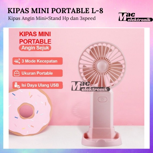 KIPAS ANGIN MEJA MINI DAN STAND HP TYPE L8