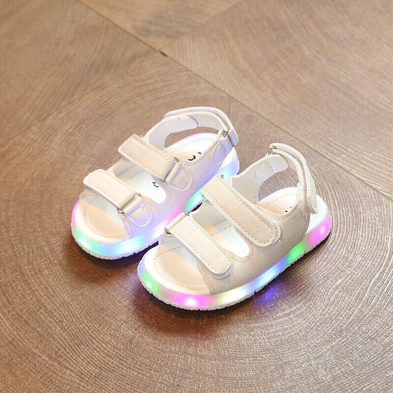 Qeede_Store Sandal Sepatu Anak Laki-laki&amp;Perempuan Lampu LED HAILY Size 21-30 Usia 1-4 Tahun